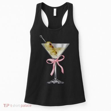 Martini Bow Graphic Women's Tank Top