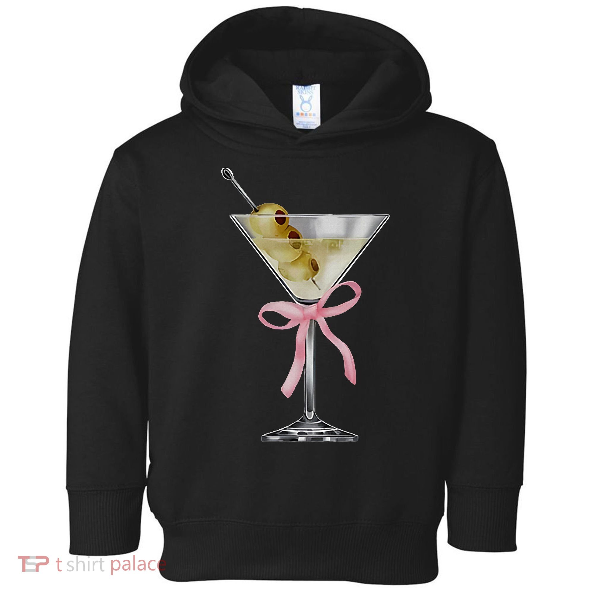 Martini Bow Graphic Toddler Hoodie