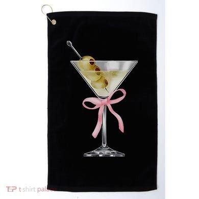 Martini Bow Graphic Golf Towel