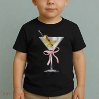 Martini Bow Graphic Toddler T-Shirt thumb 2