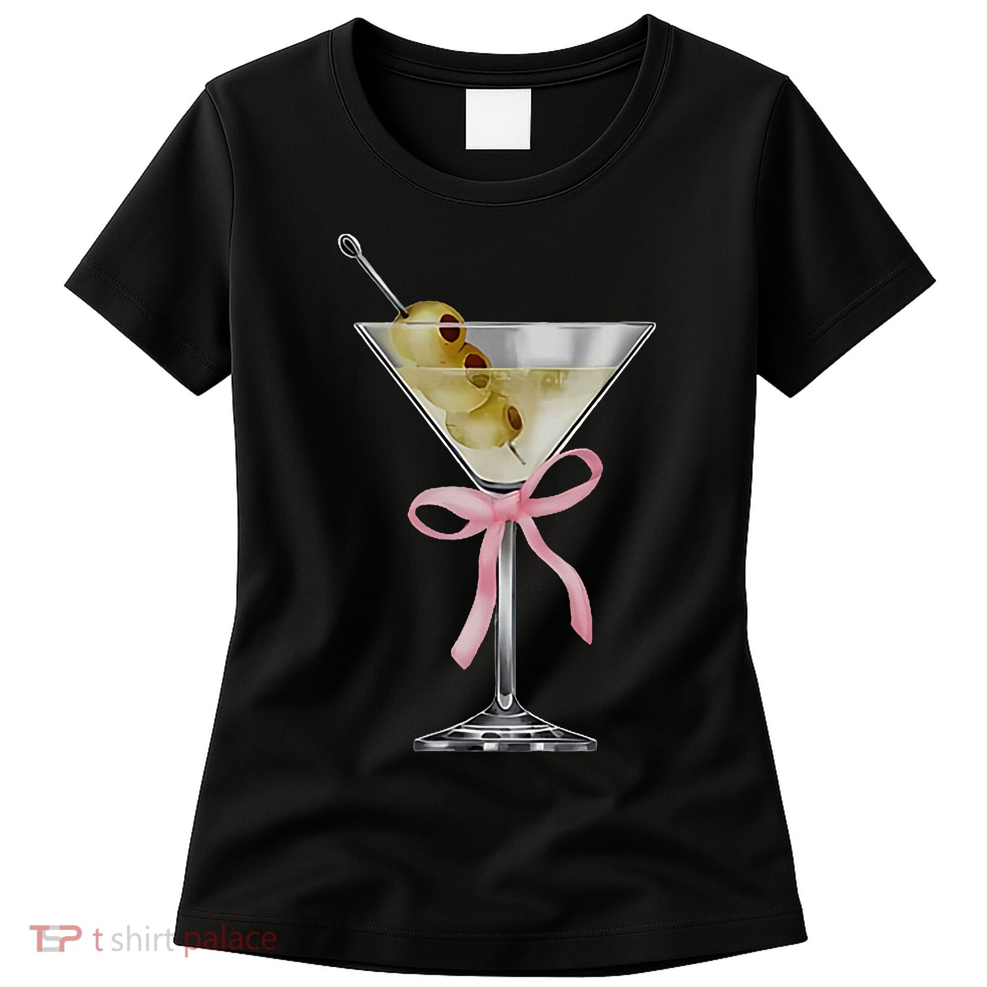 Martini Bow Graphic Women's T-Shirt