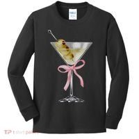 Martini Bow Graphic Kids Long Sleeve Shirt thumb 0