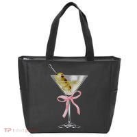 Martini Bow Graphic Tote Bag thumb 0