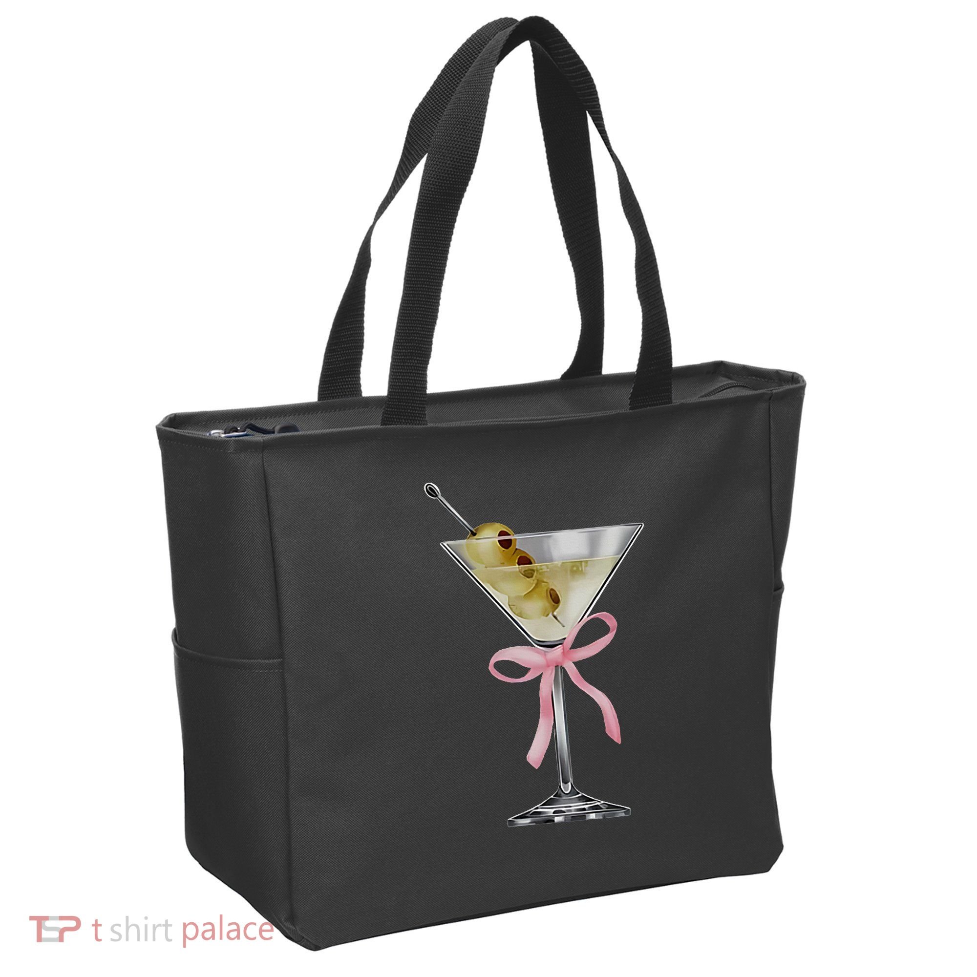 Martini Bow Graphic Tote Bag