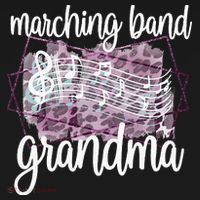 Marching Band Grandma Band Member Grandmother Flat Bill Trucker Hat thumb 2