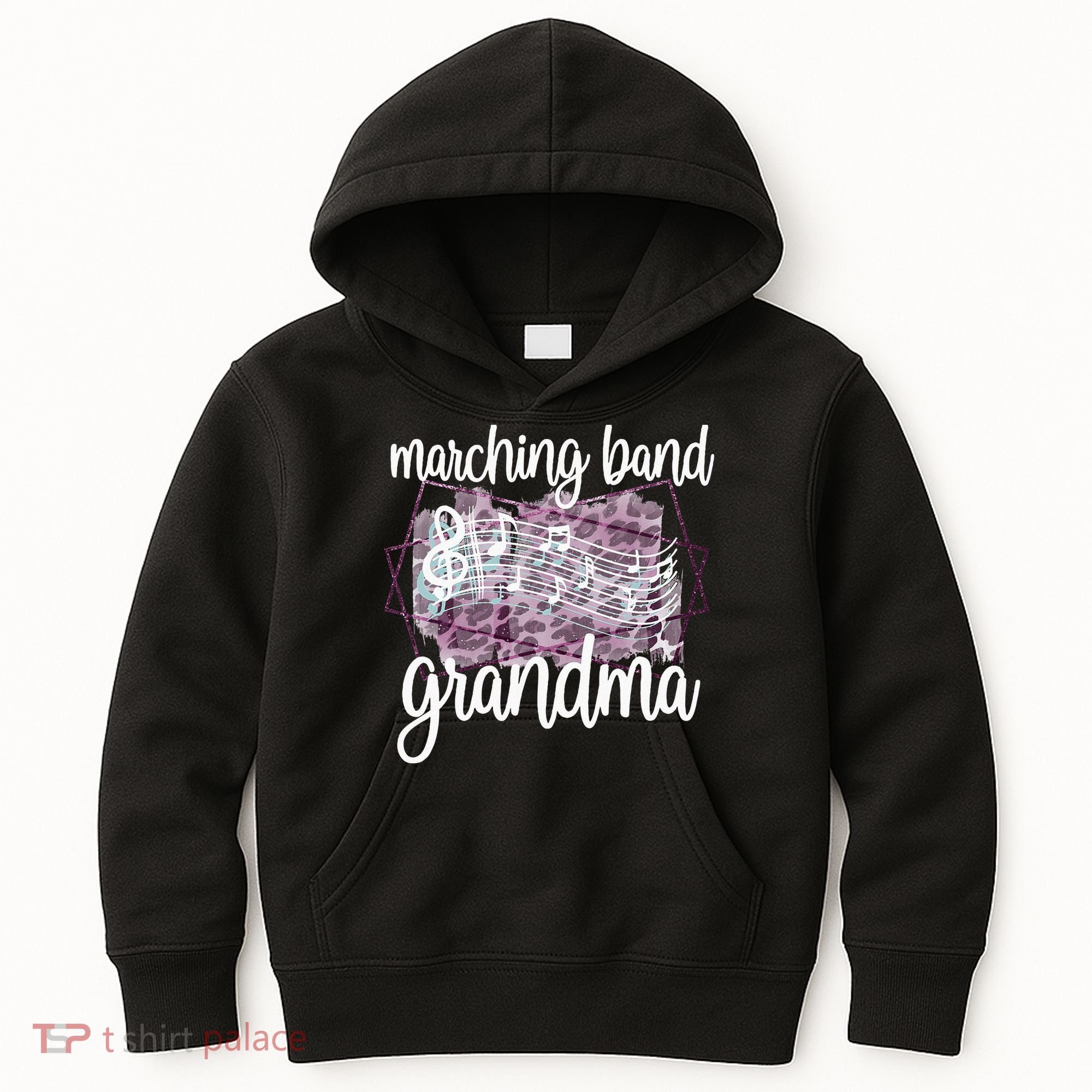 Marching Band Grandma Band Member Grandmother Kids Hoodie