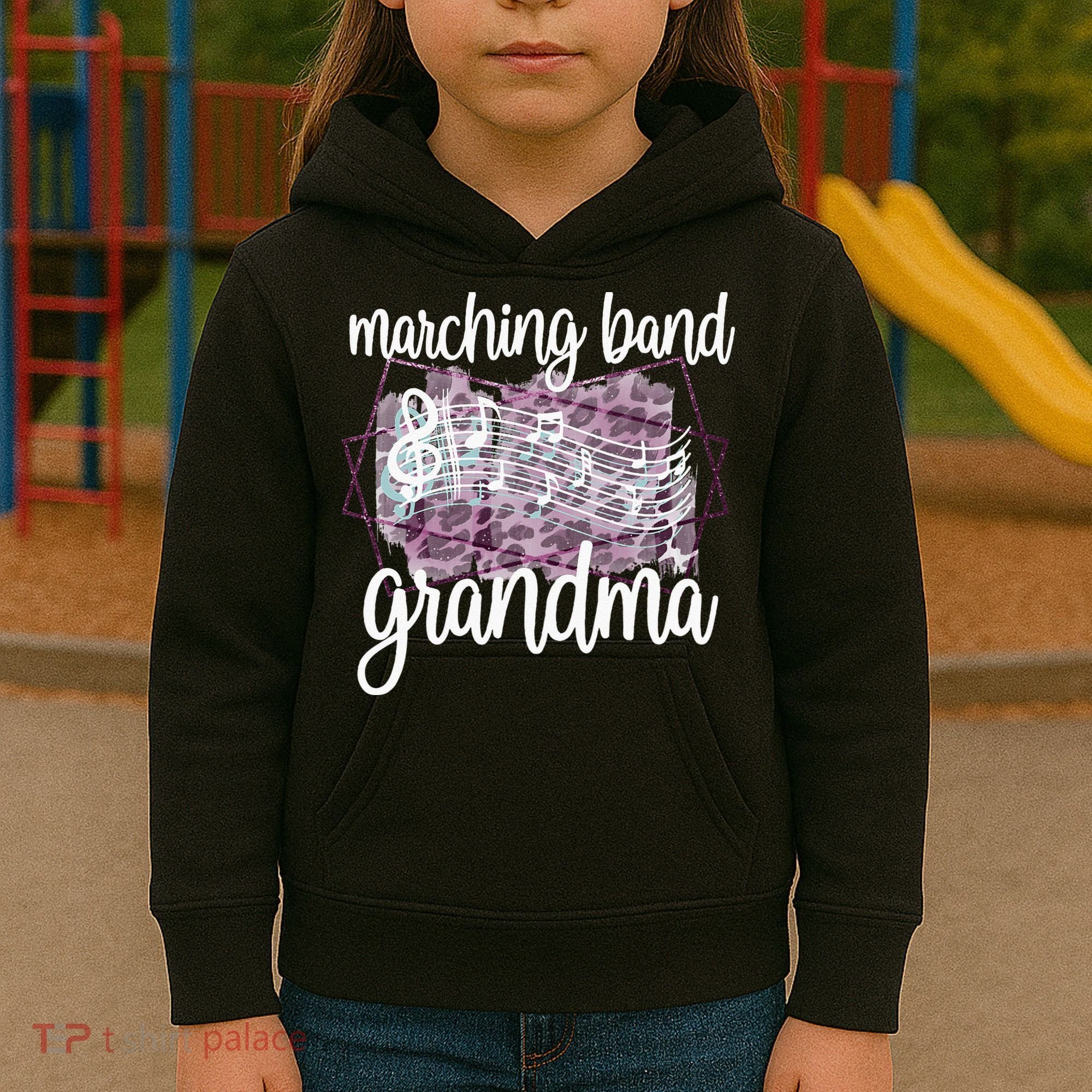 Marching Band Grandma Band Member Grandmother Kids Hoodie