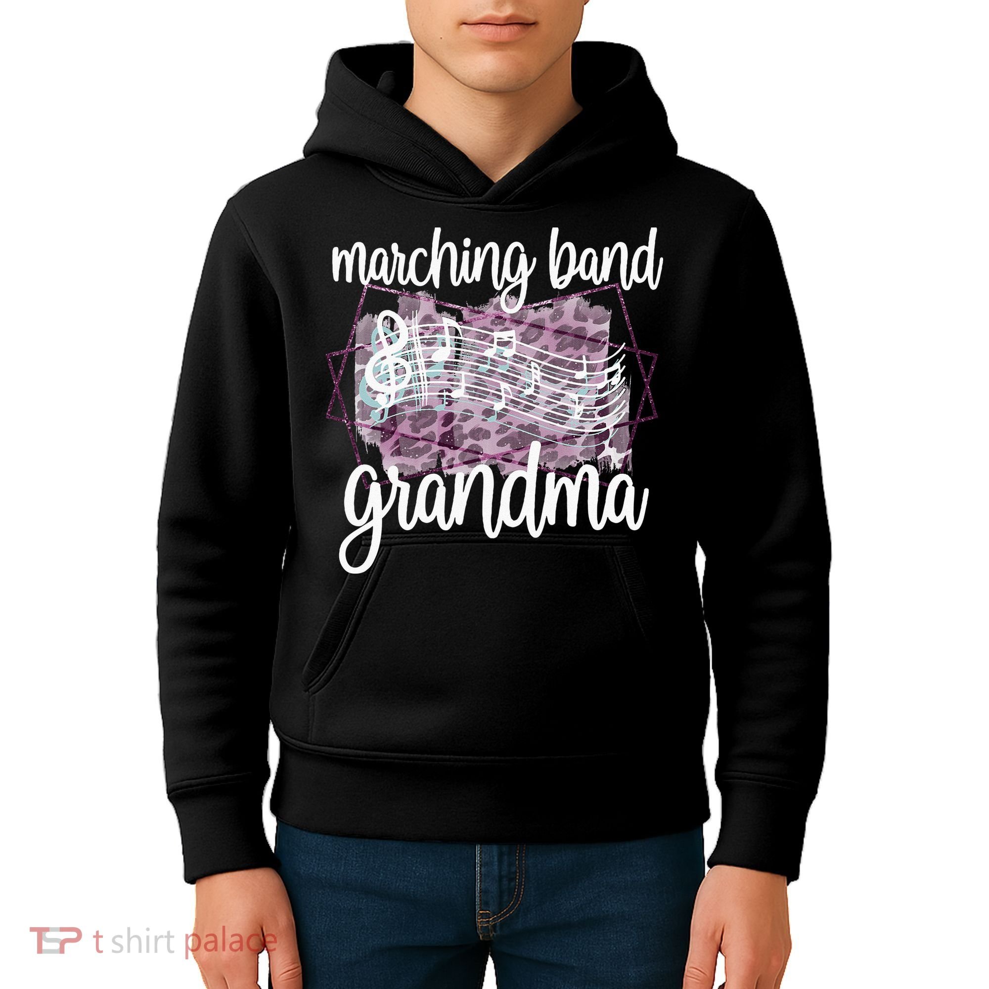 Marching Band Grandma Band Member Grandmother Kids Hoodie