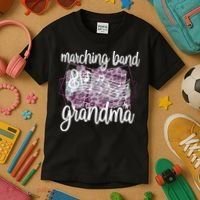 Marching Band Grandma Band Member Grandmother Kids T-Shirt thumb 3