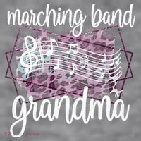 Marching Band Grandma Band Member Grandmother Women's Racerback Cropped Tank thumb 2