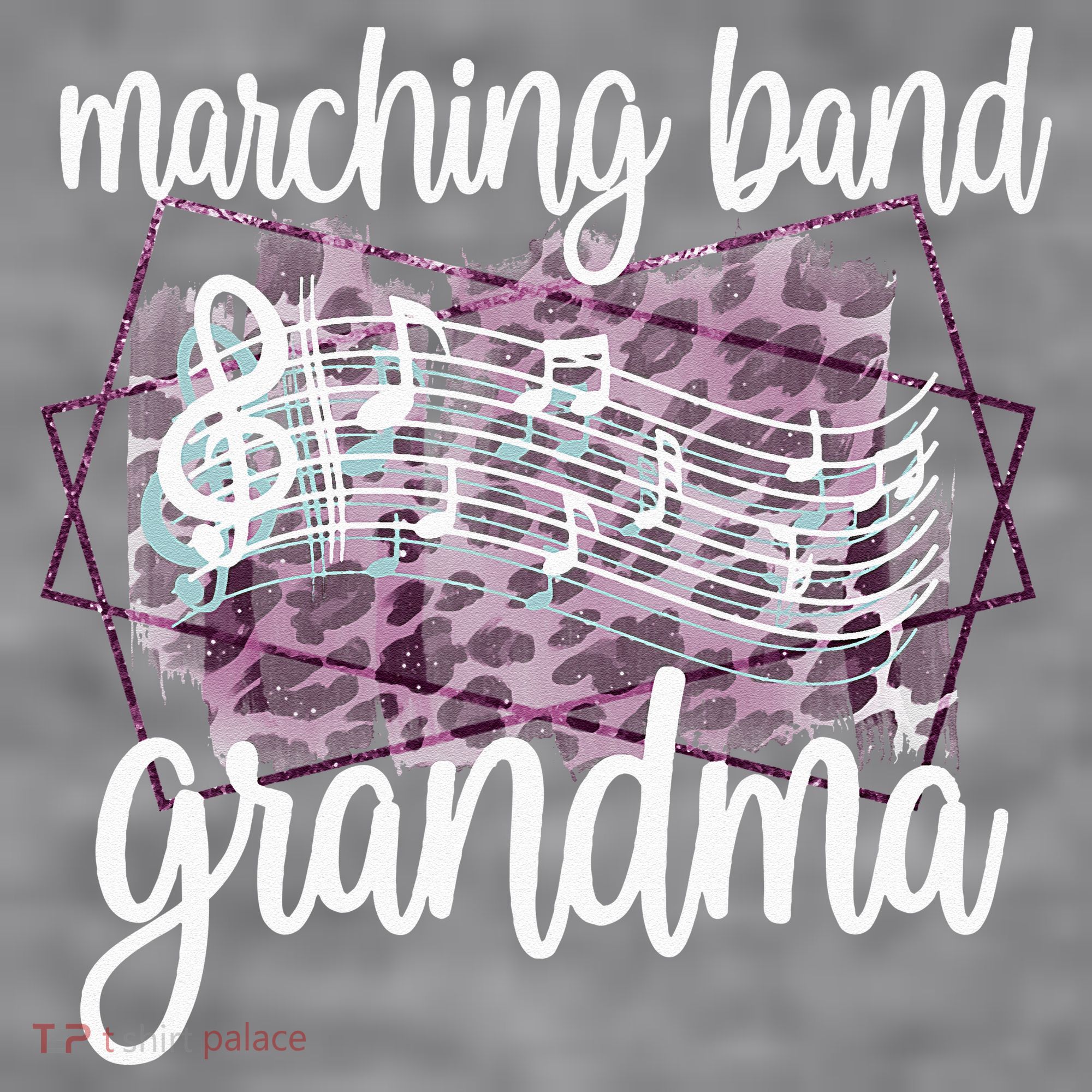 Marching Band Grandma Band Member Grandmother Women's Racerback Cropped Tank