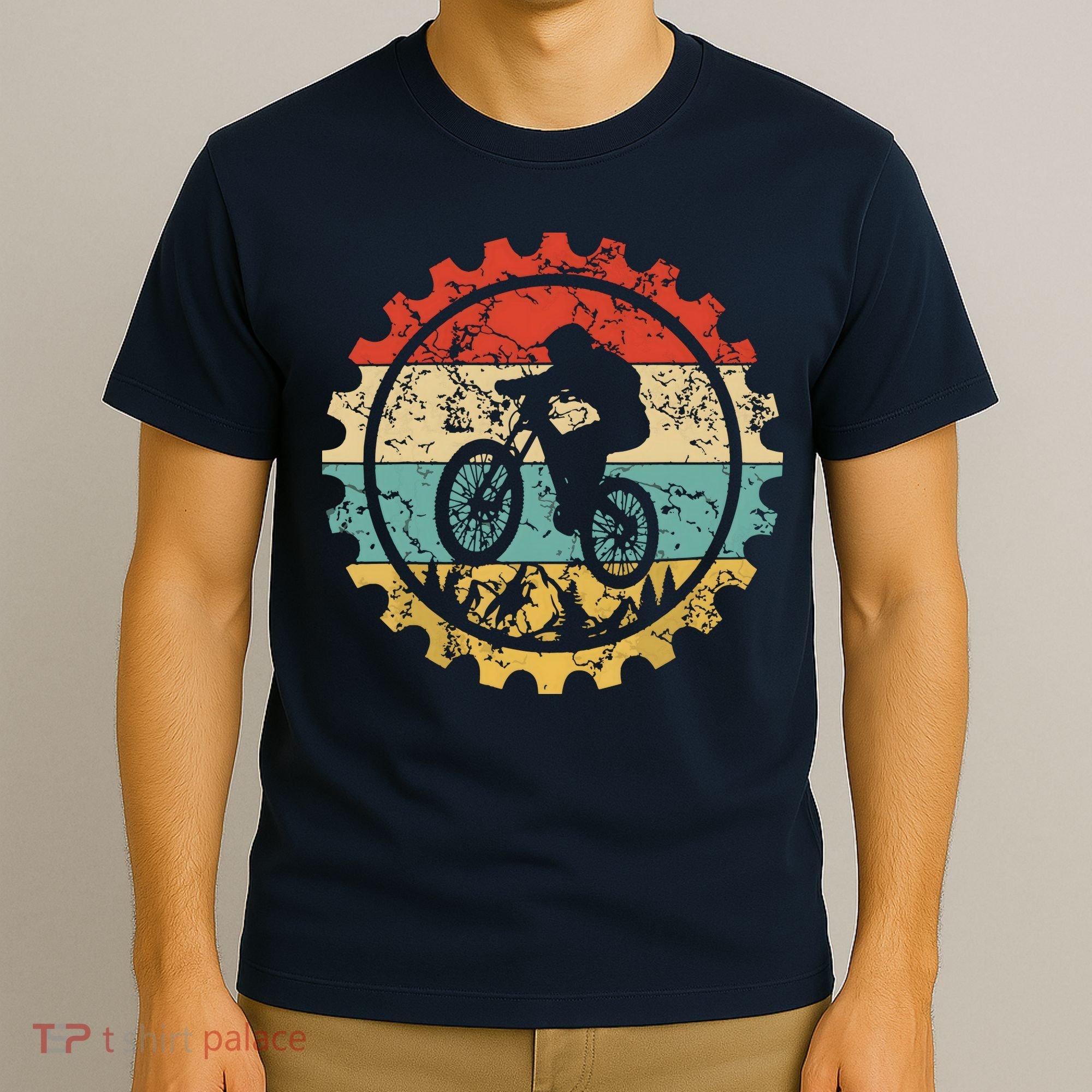 Mountain Biking Gear Retro Vintage MTB Bicycle Bike Rider T-Shirt
