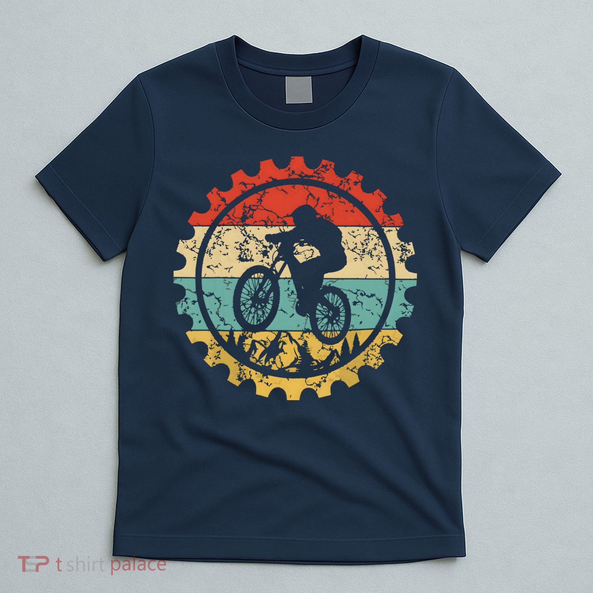 Mountain Biking Gear Retro Vintage MTB Bicycle Bike Rider T-Shirt