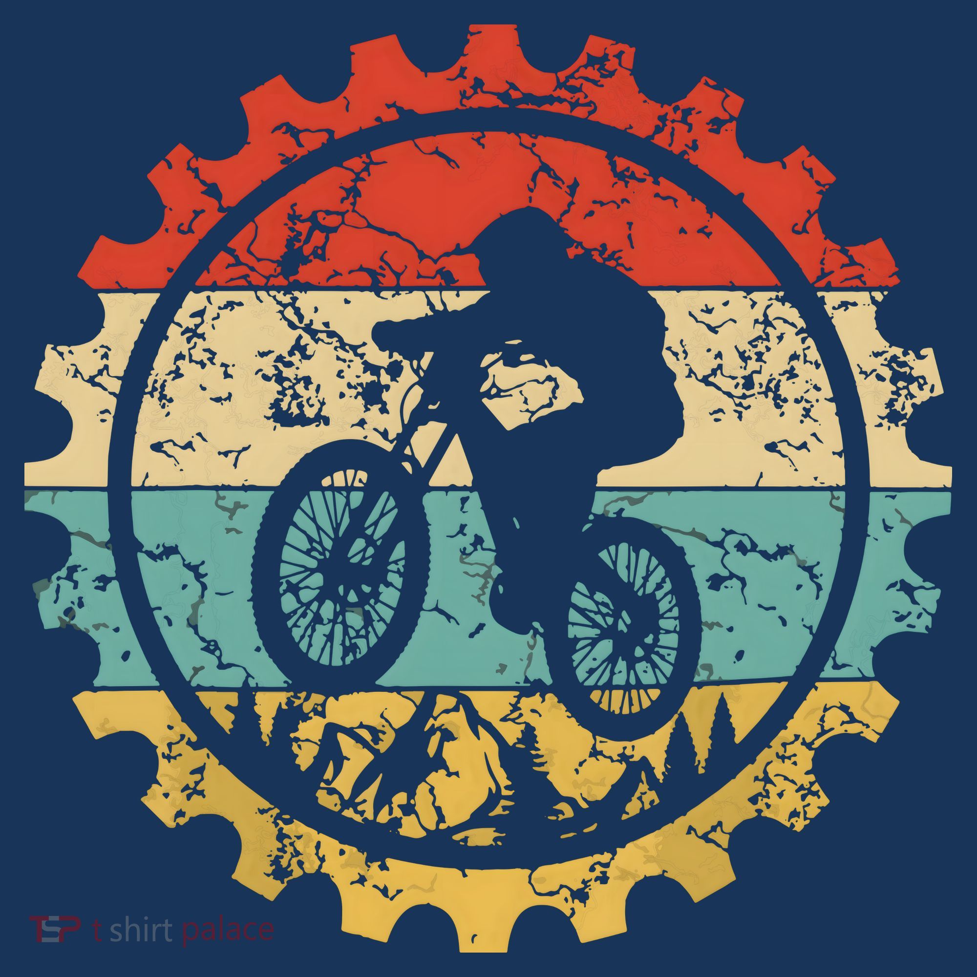 Mountain Biking Gear Retro Vintage MTB Bicycle Bike Rider T-Shirt