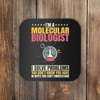 Molecular Biologist Genetic Scientist DNA Biology Science Coaster thumb 0
