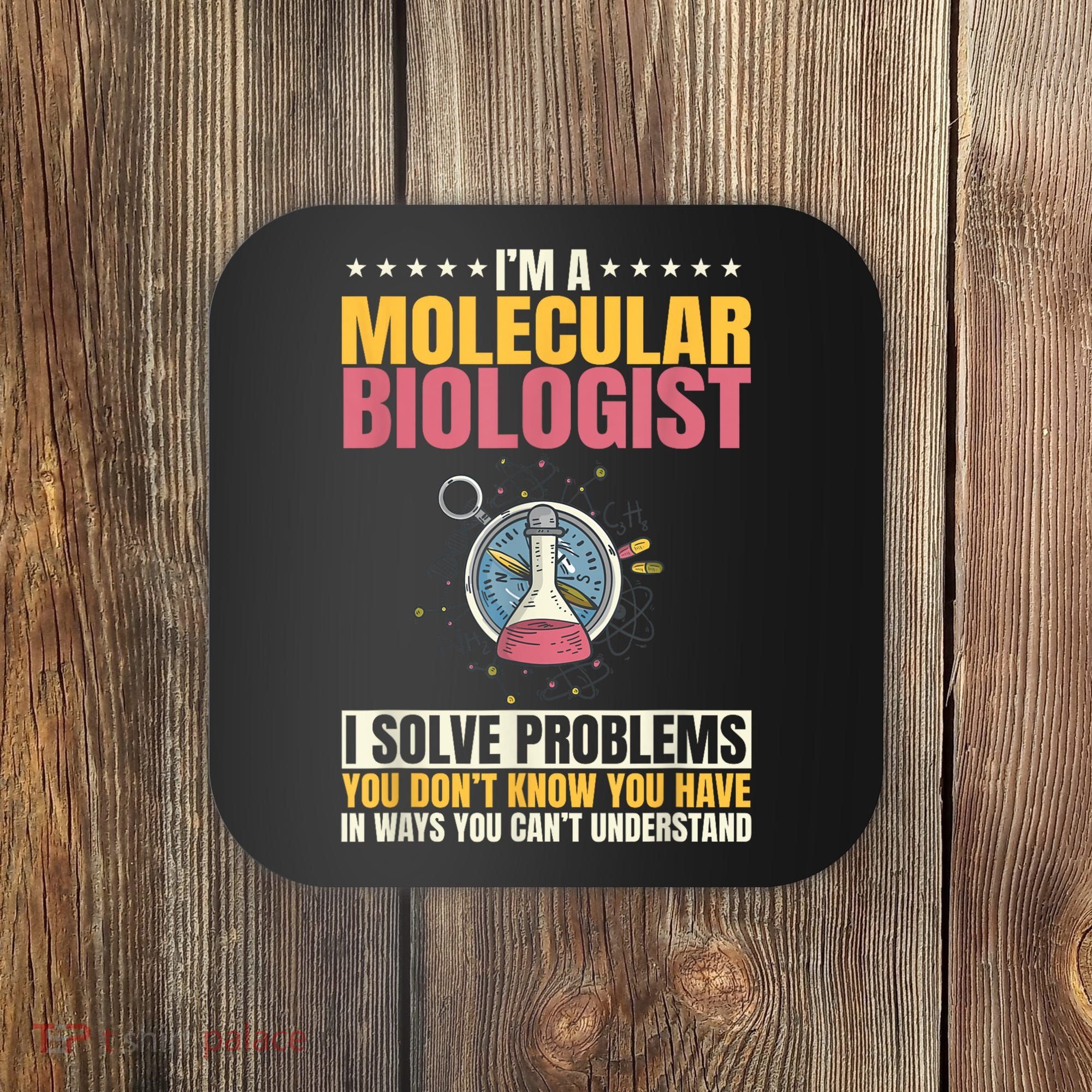 Molecular Biologist Genetic Scientist DNA Biology Science Coaster