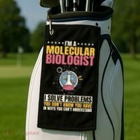 Molecular Biologist Genetic Scientist DNA Biology Science Golf Towel thumb 2