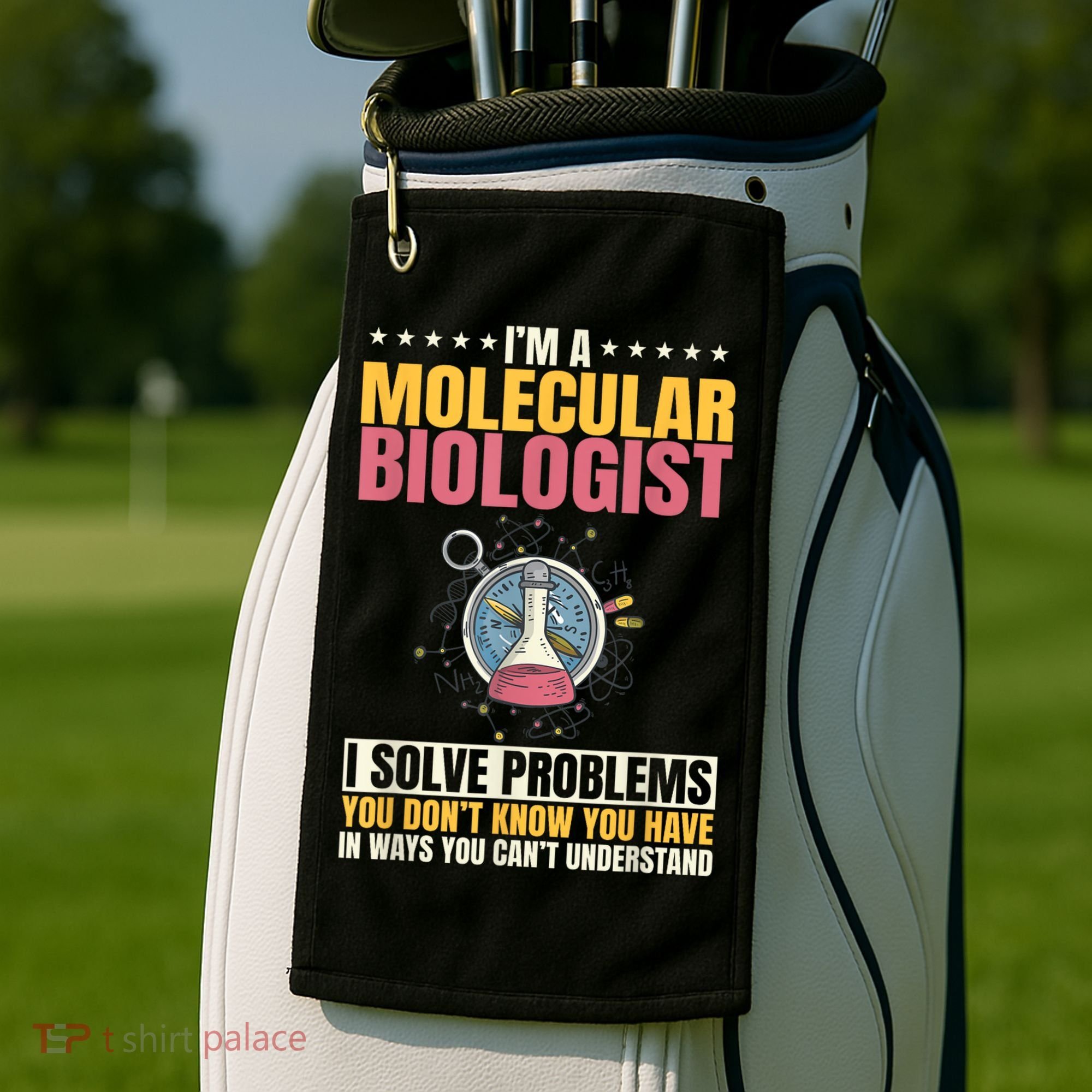 Molecular Biologist Genetic Scientist DNA Biology Science Golf Towel