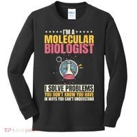 Molecular Biologist Genetic Scientist DNA Biology Science Kids Long Sleeve Shirt thumb 0