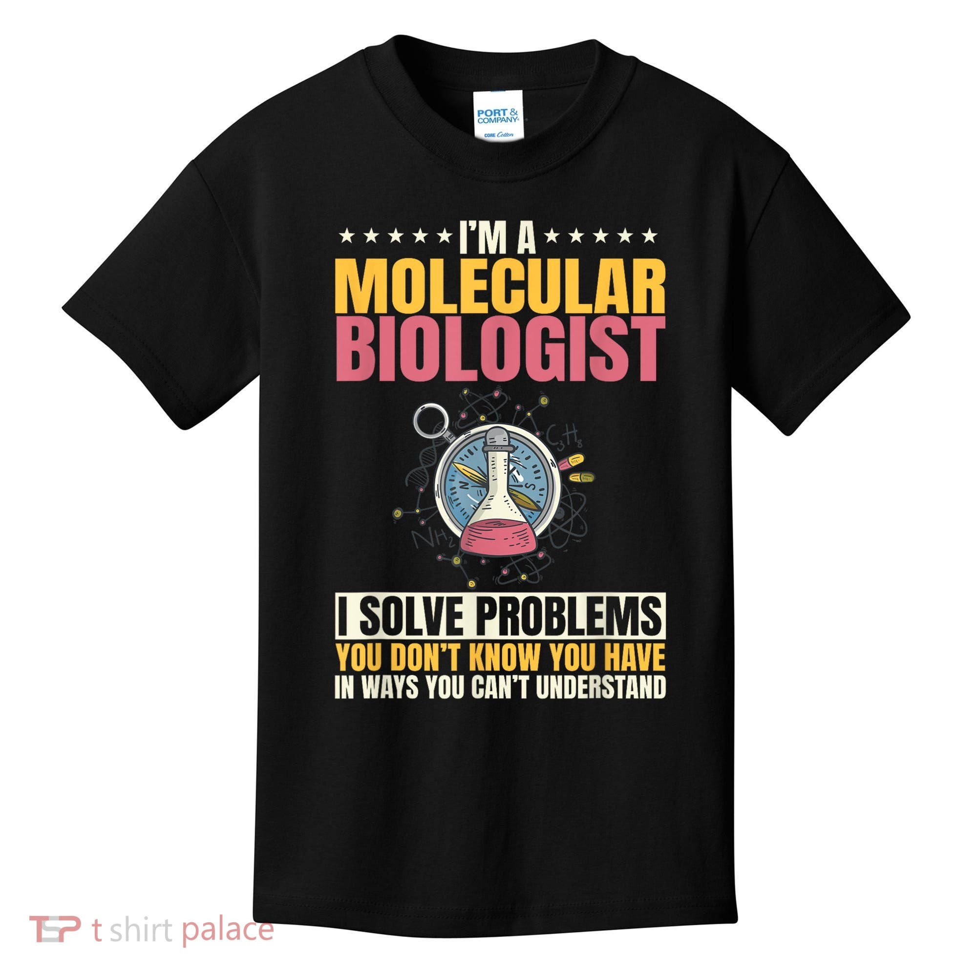 Molecular Biologist Genetic Scientist DNA Biology Science Kids T-Shirt