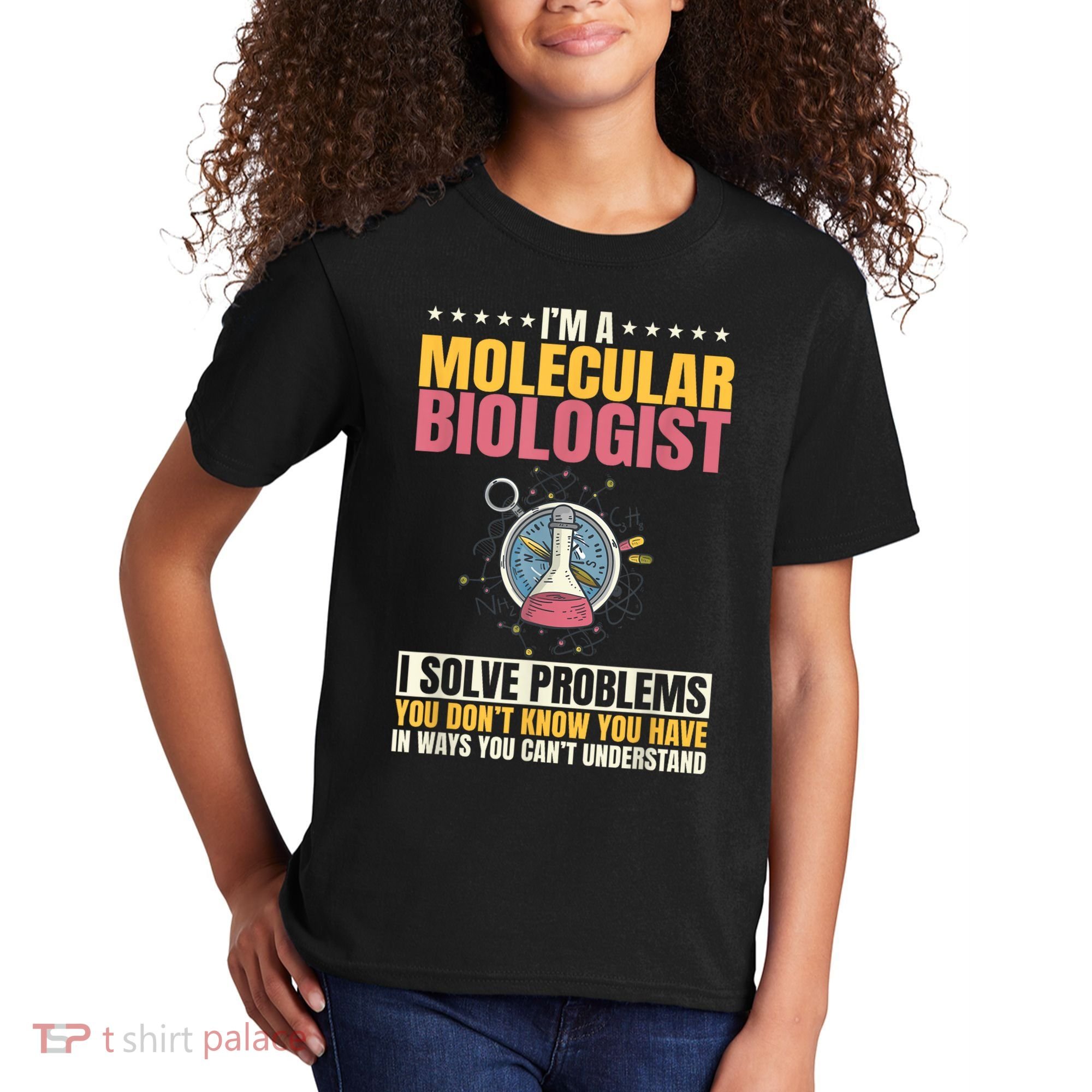 Molecular Biologist Genetic Scientist DNA Biology Science Kids T-Shirt