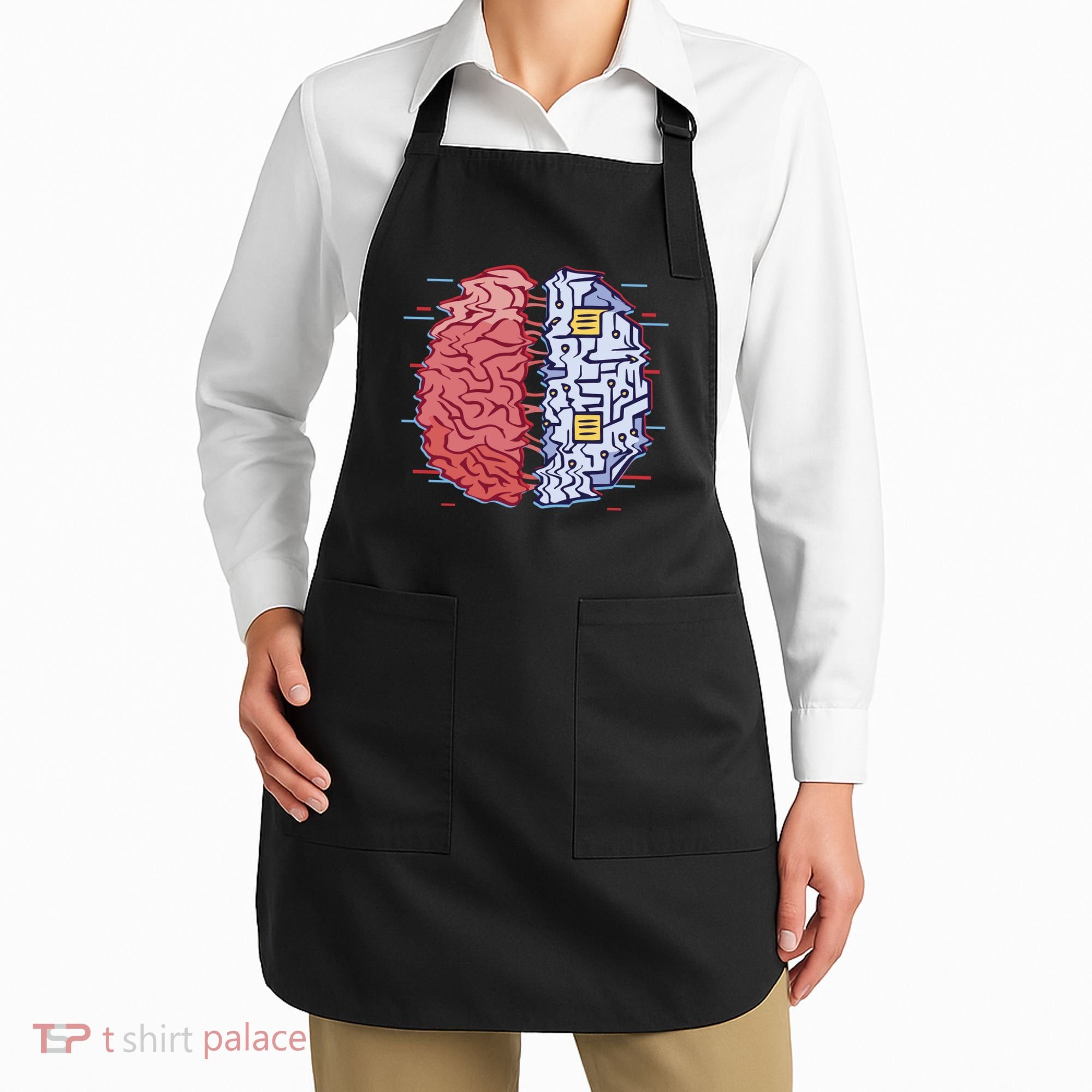 Machine Brain Glitch Apron