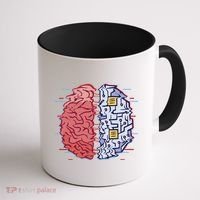 Machine Brain Glitch Coffee Mug thumb 1