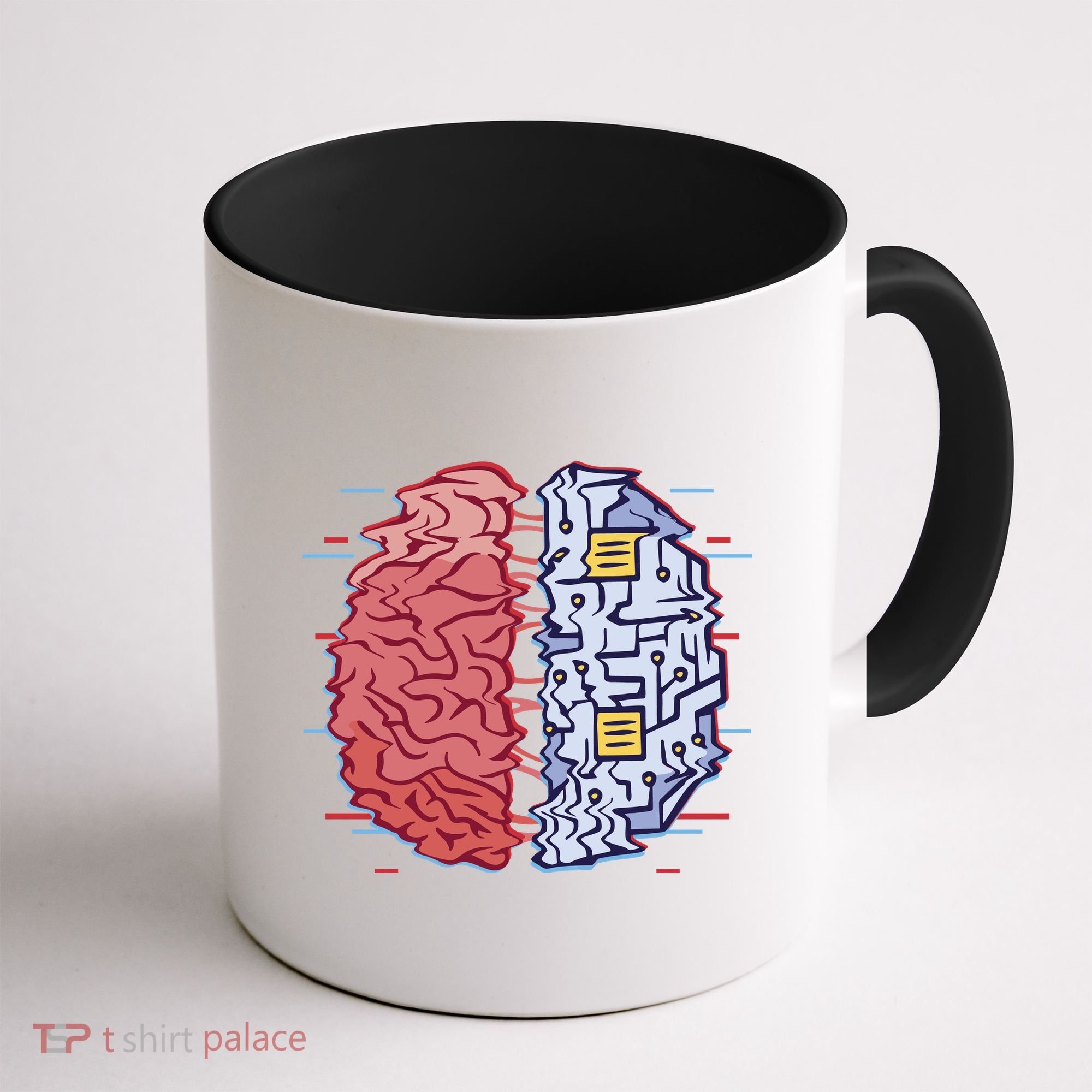 Machine Brain Glitch Coffee Mug