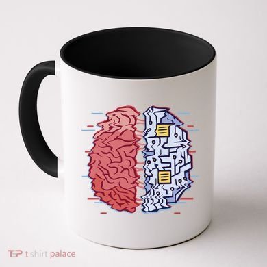 Machine Brain Glitch Coffee Mug