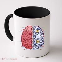 Machine Brain Glitch Coffee Mug thumb 0