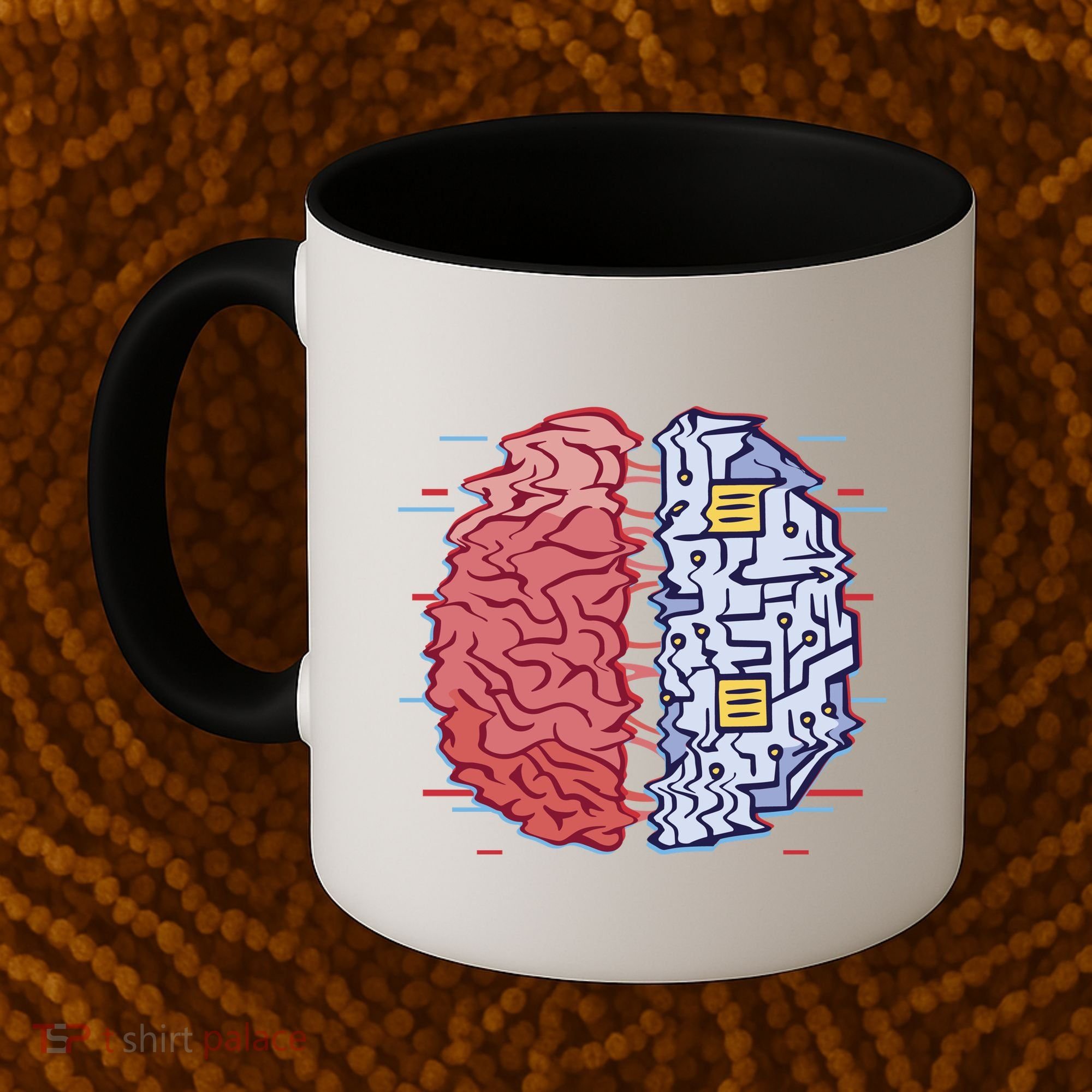Machine Brain Glitch Coffee Mug