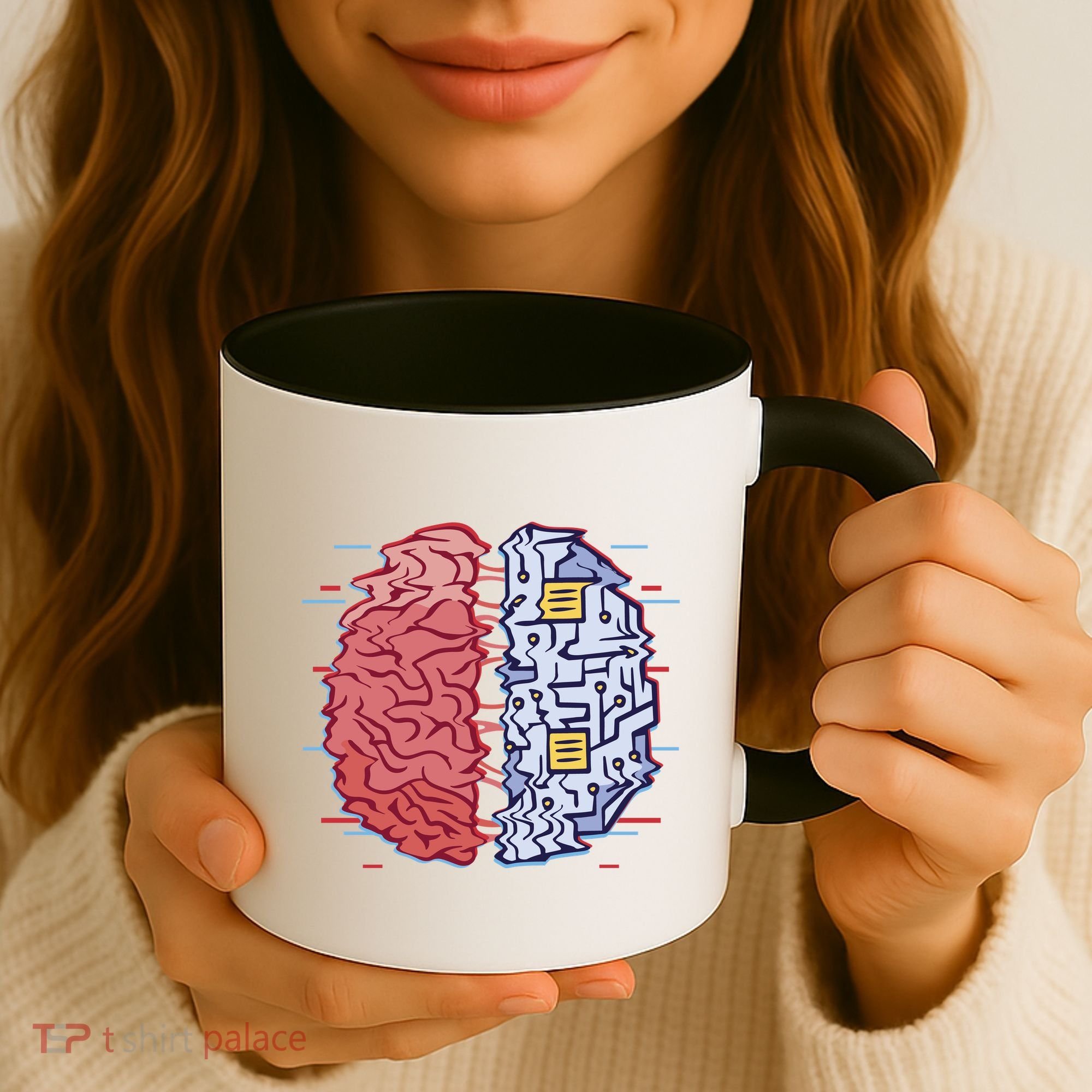 Machine Brain Glitch Coffee Mug