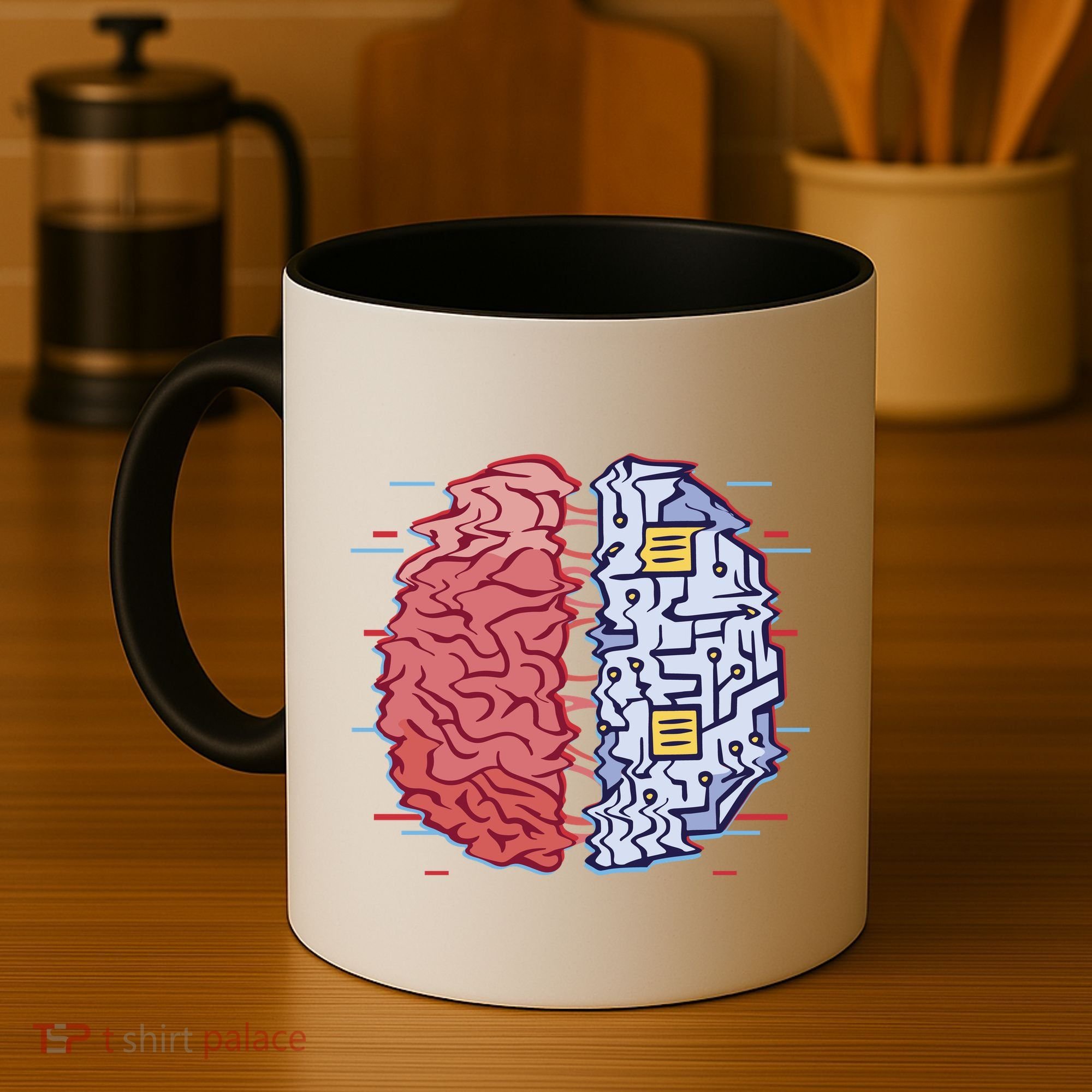 Machine Brain Glitch Coffee Mug