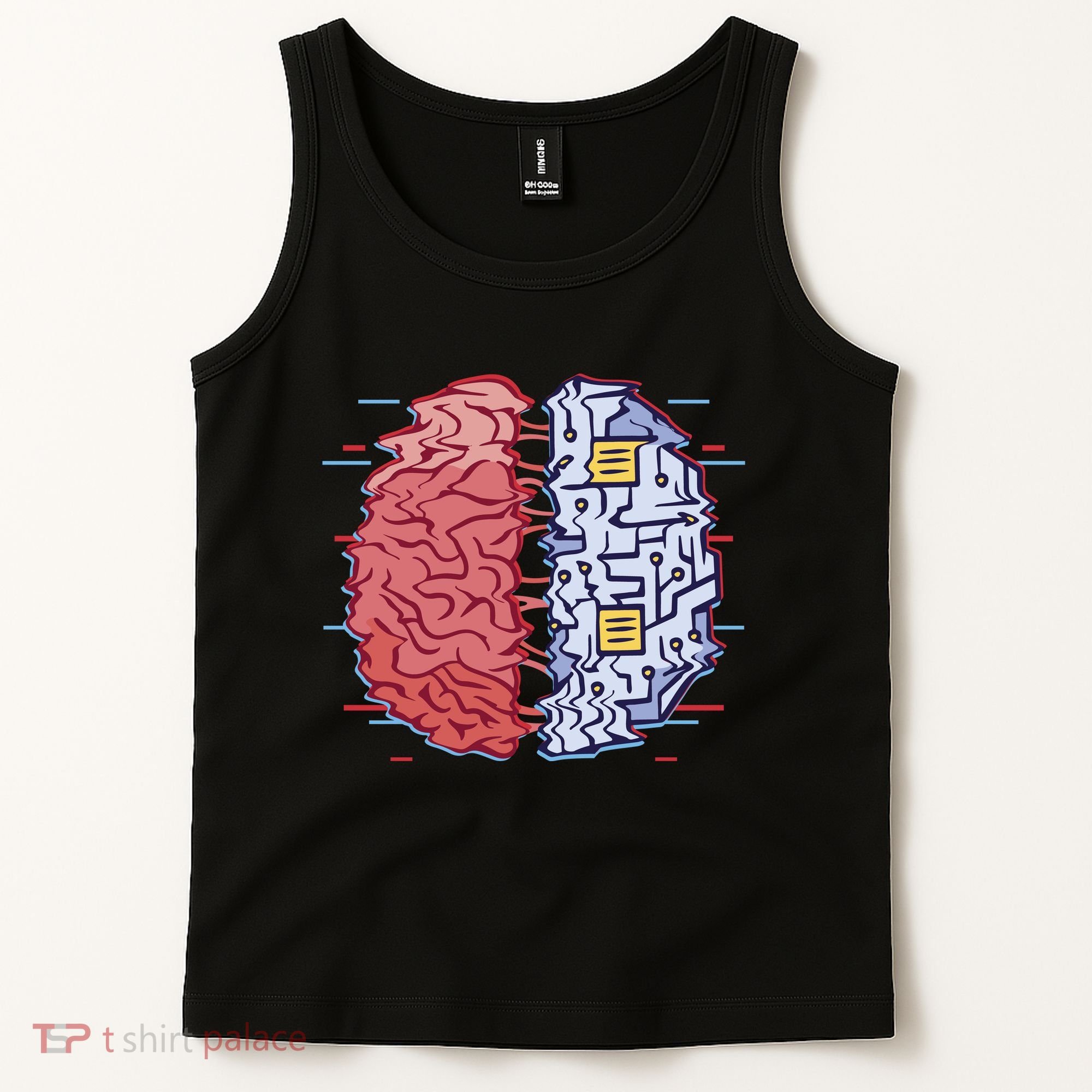 Machine Brain Glitch Tank Top