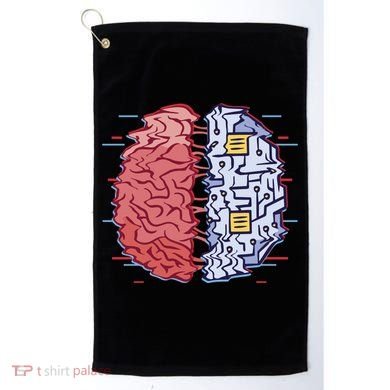 Machine Brain Glitch Golf Towel