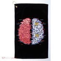 Machine Brain Glitch Golf Towel thumb 0