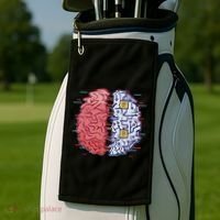 Machine Brain Glitch Golf Towel thumb 2
