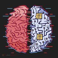 Machine Brain Glitch Golf Towel thumb 3