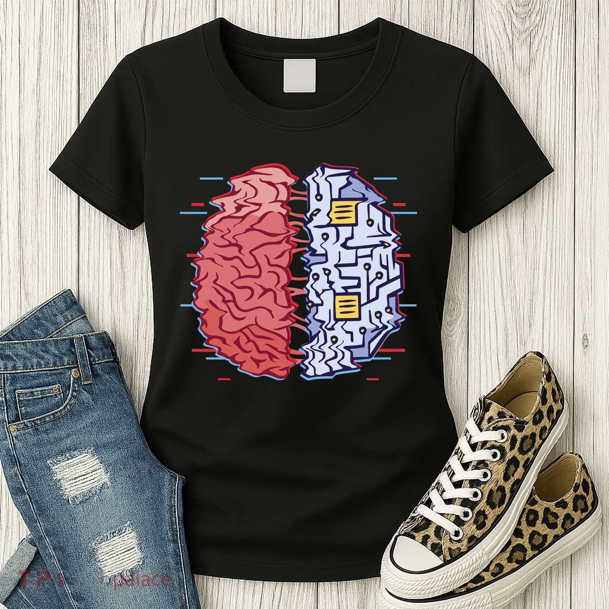 Machine Brain Glitch Women's T-Shirt