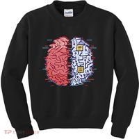 Machine Brain Glitch Kids Sweatshirt thumb 0