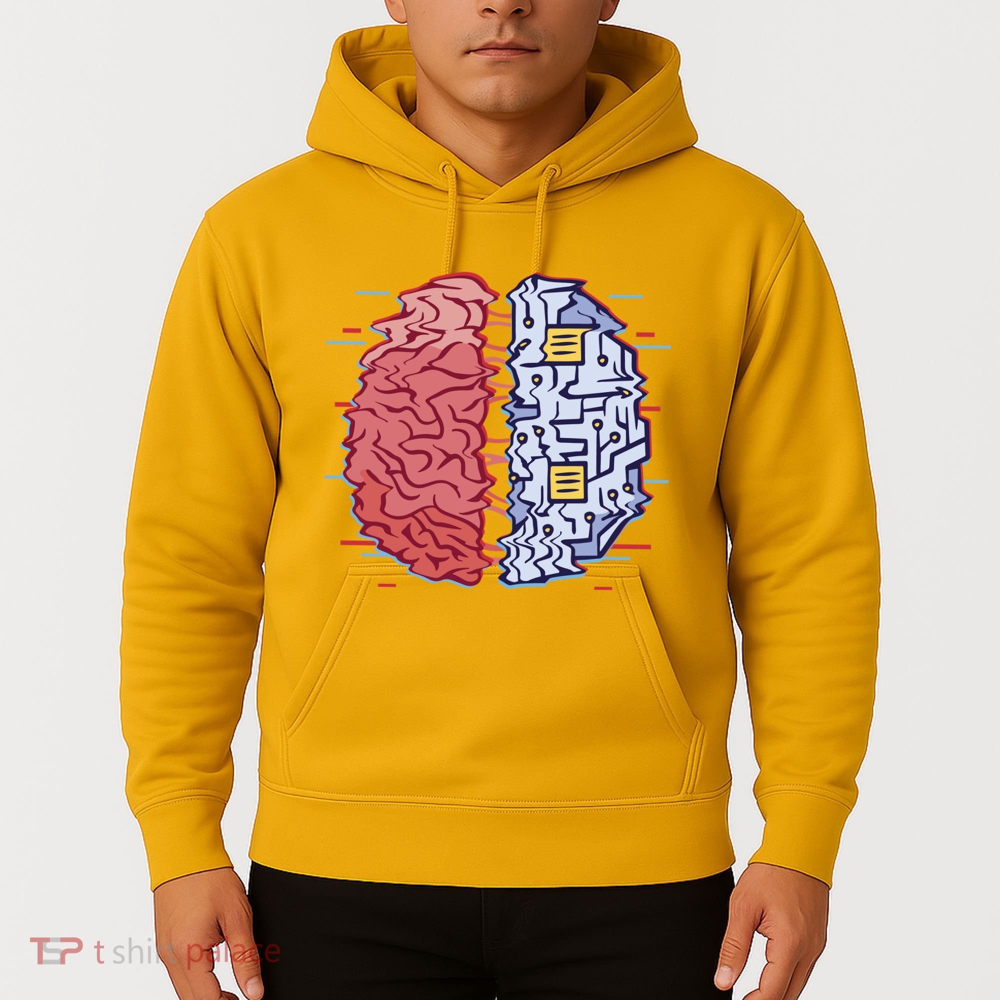 Machine Brain Glitch Hoodie