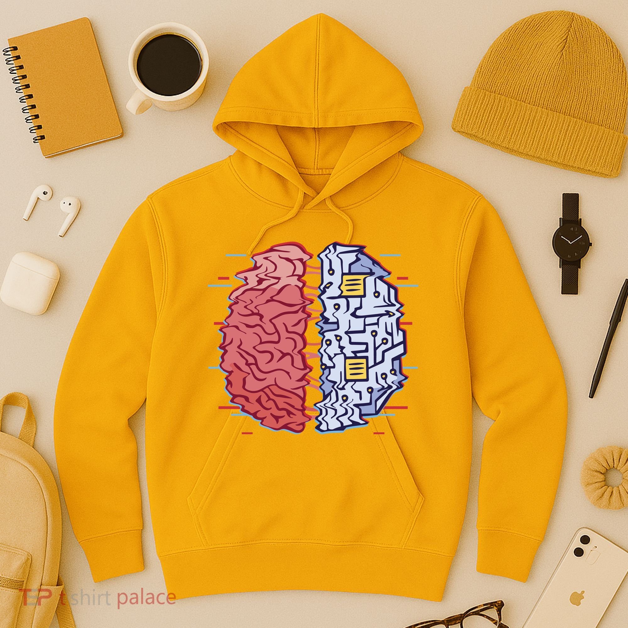 Machine Brain Glitch Hoodie