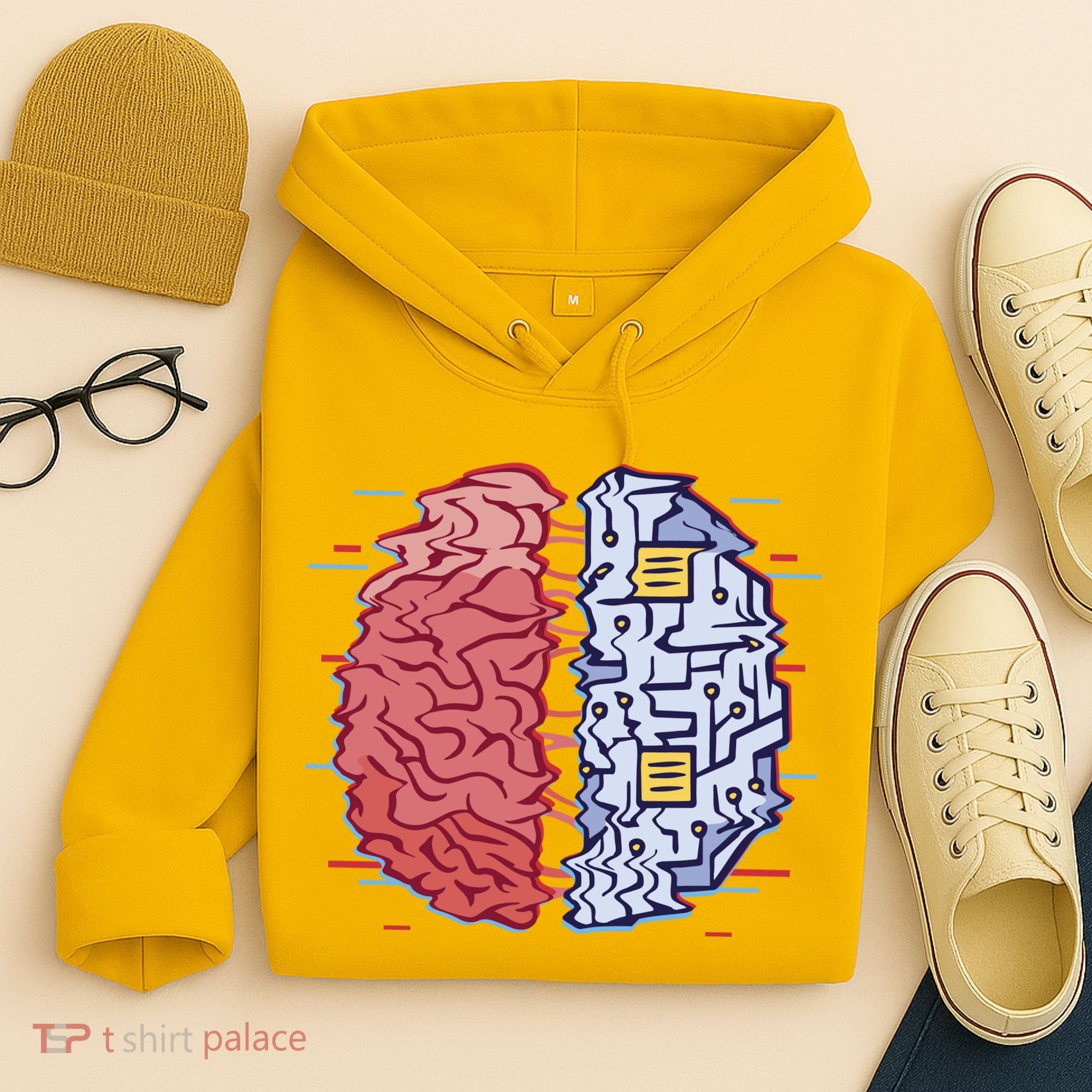 Machine Brain Glitch Hoodie