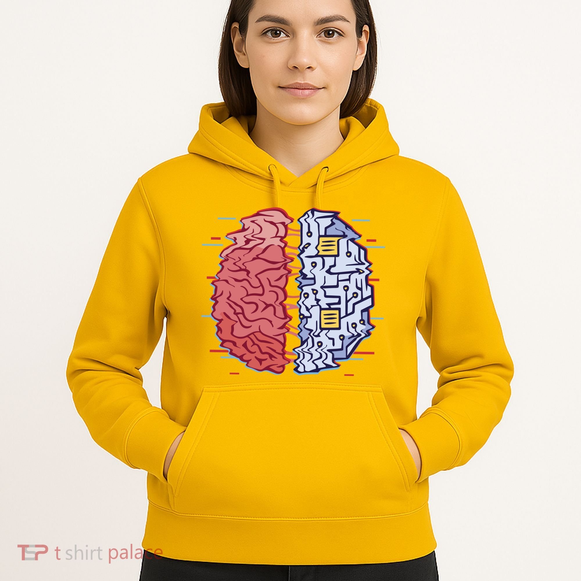 Machine Brain Glitch Hoodie