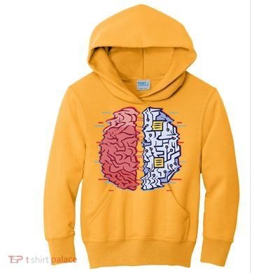 Machine Brain Glitch Kids Hoodie
