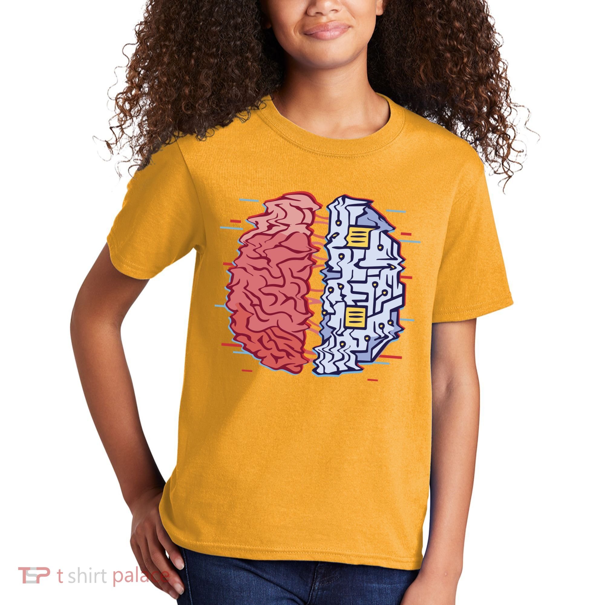 Machine Brain Glitch Kids T-Shirt