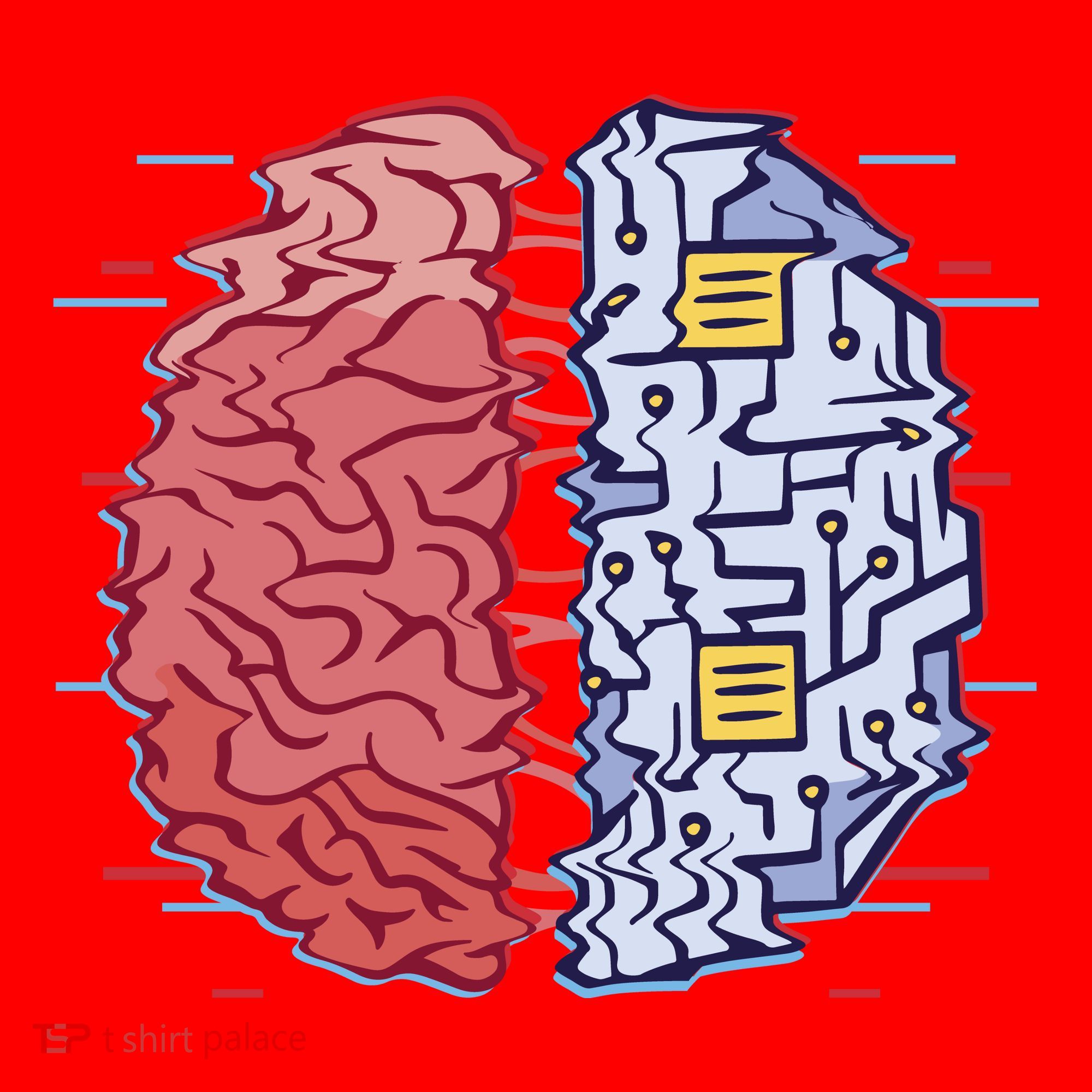 Machine Brain Glitch Santa Hat