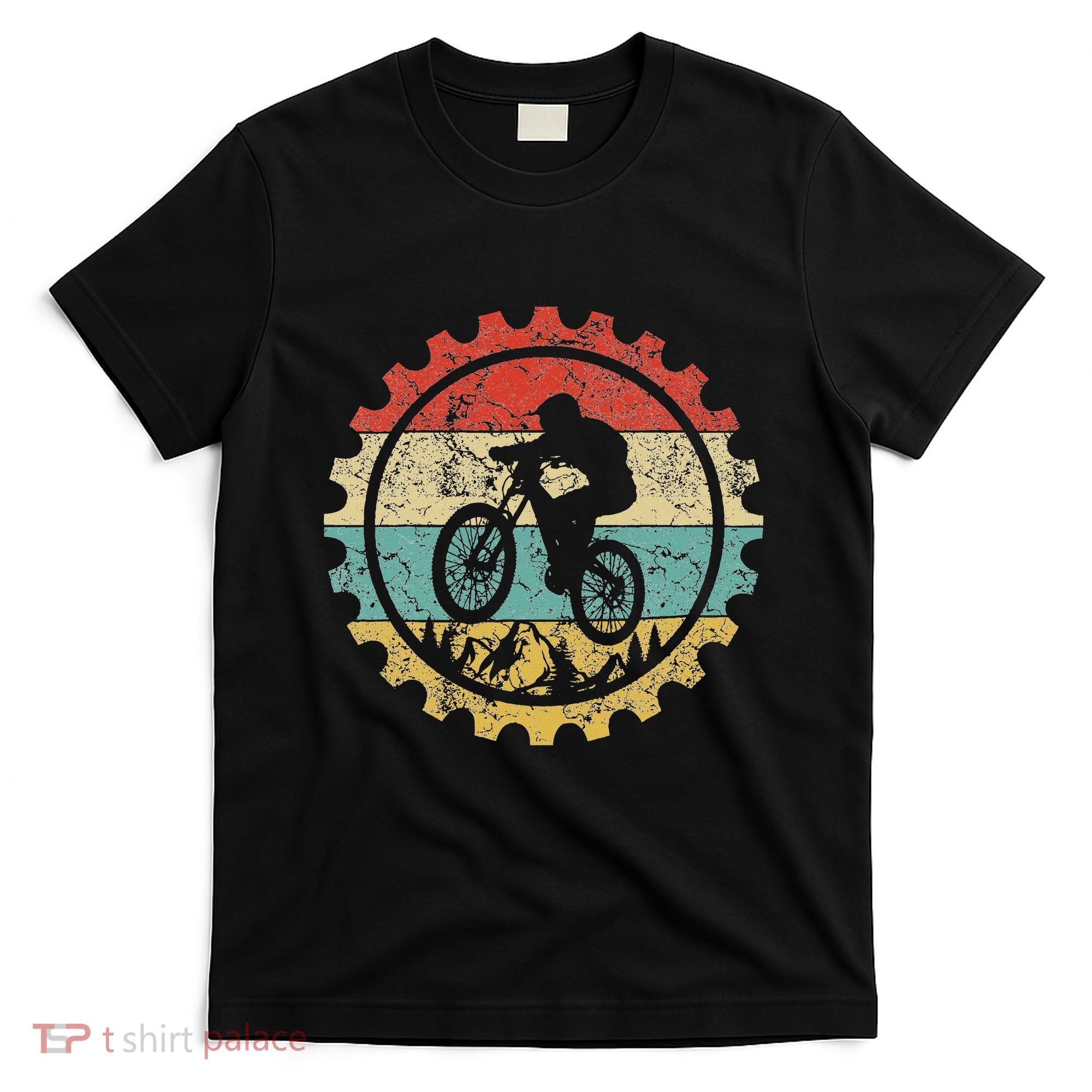 Mountain Biking Gear Retro Vintage Mtb Bicycle Bike Rider T-Shirt