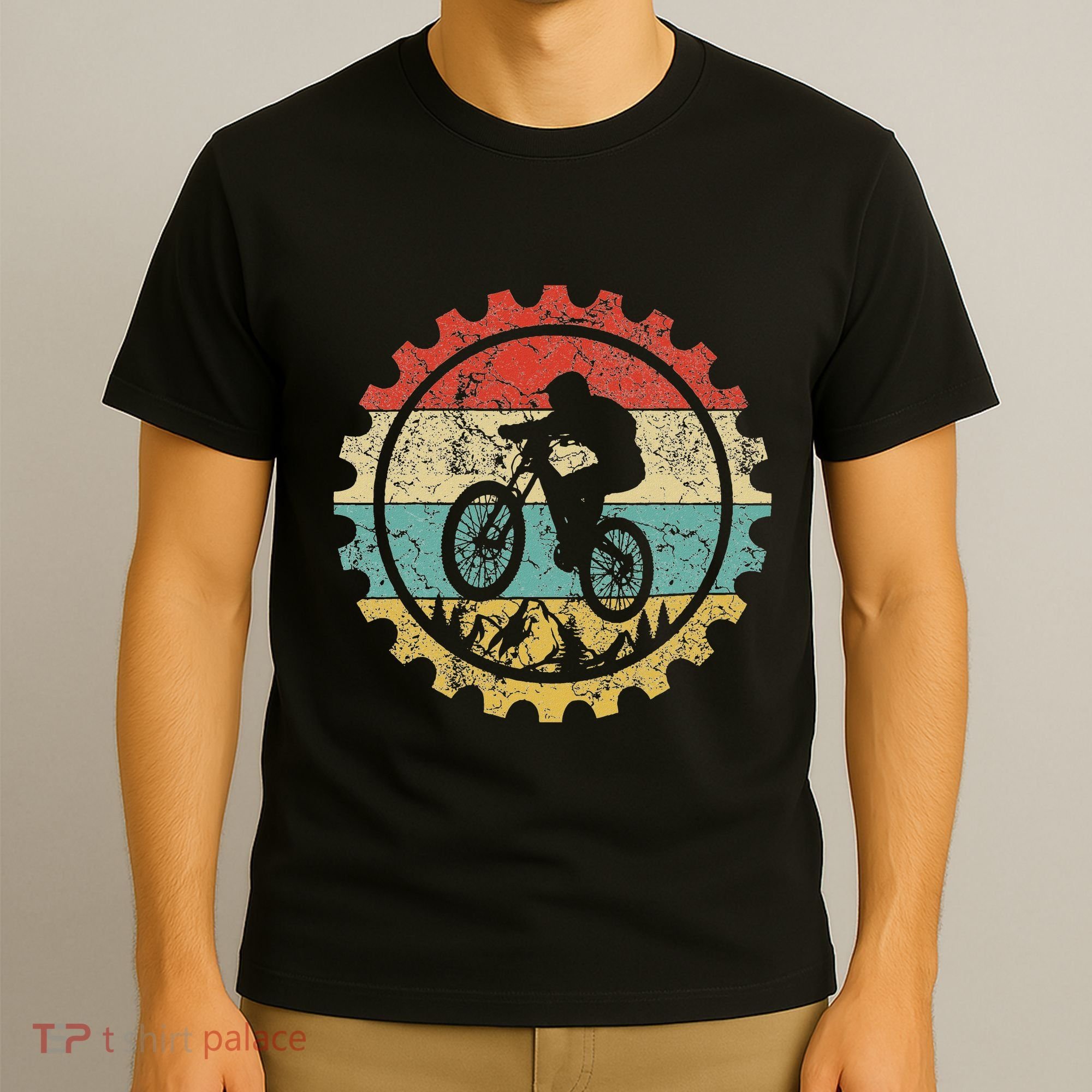 Mountain Biking Gear Retro Vintage Mtb Bicycle Bike Rider T-Shirt