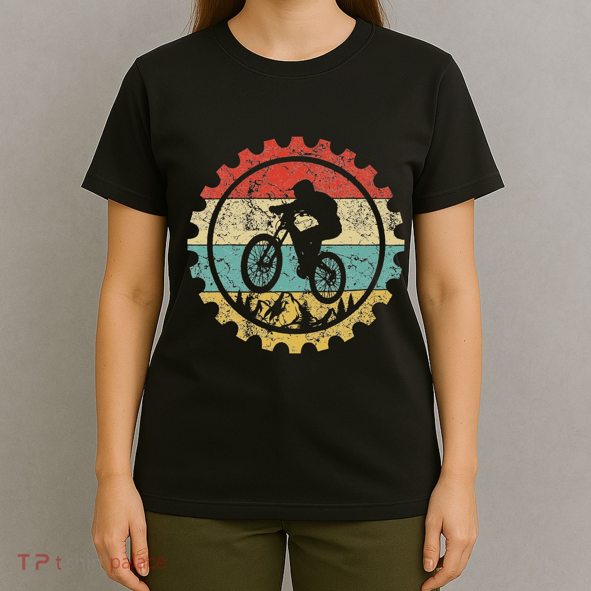 Mountain Biking Gear Retro Vintage Mtb Bicycle Bike Rider T-Shirt